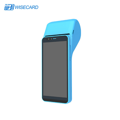 Terminal POS Tanpa Kontak 5000mAh Dengan Pemindai Kode Batang Printer Termal