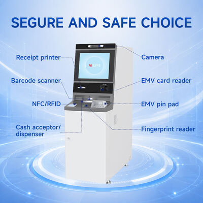 Wisecard WCT-C11 Cash Recycling System Multiple Screen Sizes 15 17 19 Inch High Security Multi-Currency Teller Recycler