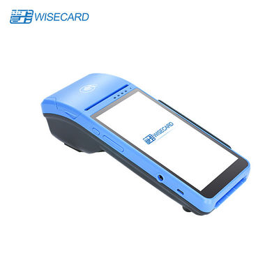 Terminal POS Cerdas Biru, Terminal POS Seluler Genggam 5,5 Inci