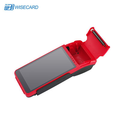 EMV PCI 4G Android Mobile POS Mesin Dengan Pembaca Sidik Jari